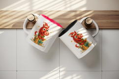 Christmas horse tumbler, mug wrap, clipart sublimation png Product Image 3