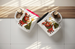 Christmas horse tumbler, mug wrap, clipart sublimation png Product Image 3