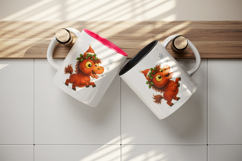 Christmas horse tumbler, mug wrap, clipart sublimation png Product Image 3