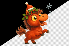 Christmas horse tumbler, mug wrap, clipart sublimation png Product Image 2
