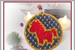 Christmas ITH Pendant Collection 8 Embroidery Designs 4x4 Product Image 5