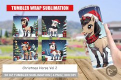 Tumbler Wrap Cartoon Christmas Horse Product Image 1