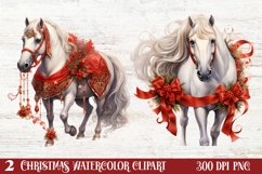 Christmas Horses Clipart, Christmas Horses Clipart Product Image 1
