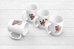 Cute Christmas Horses Clipart | Festive Horse PNG Bundle Product Image 2