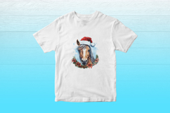 Cute Christmas Horses Clipart | Festive Horse PNG Bundle Product Image 6