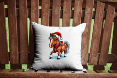 Cute Christmas Horses Clipart | Festive Horse PNG Bundle Product Image 10