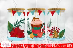 Christmas Hot Cocoa Can Glass Wrap PNG for Sublimation Product Image 1