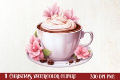 Christmas Hot Cocoa Sublimation Clipart, Christmas PNG Product Image 1