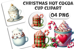 Christmas Hot Cocoa Cup Clipart Product Image 1