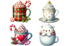 Christmas Hot Cocoa Cup Clipart Product Image 2