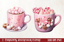 Christmas Hot Cocoa Sublimation Clipart, Christmas Clipart Product Image 1