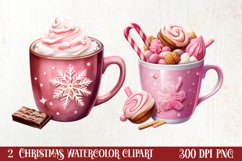 Christmas Hot Cocoa Sublimation Clipart, Christmas Clipart Product Image 1