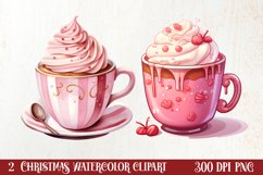 Christmas Hot Cocoa Sublimation Clipart, Christmas Clipart Product Image 1