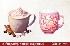 Christmas Hot Cocoa Sublimation Clipart, Christmas Clipart Product Image 1