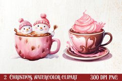 Christmas Hot Cocoa Sublimation Clipart, Christmas Clipart Product Image 1