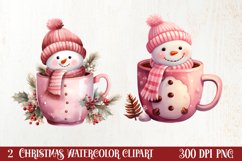 Christmas Hot Cocoa Sublimation Clipart, Christmas Clipart Product Image 1