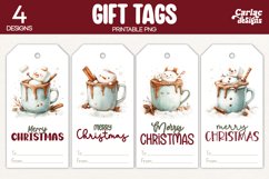 christmas hot drink gift tags