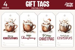 christmas hot drink gift tags