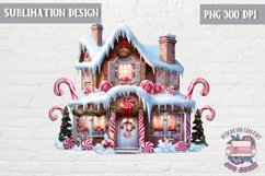Christmas house Lollipop Decorated Tree Sublimation Design Product Image 1