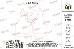 Christmas House Laser Cut. Christmas Stand Decor SVG Product Image 2