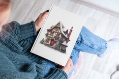 4 Christmas House Clipart Bundle, Christmas Houses Bundle Product Image 10