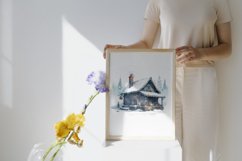 4 Christmas House Clipart Bundle, Christmas Houses Bundle Product Image 9