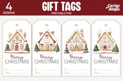 christmas house gift tags