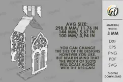 Christmas House Lanterns Laser Cut. Candle Holder SVG Product Image 2