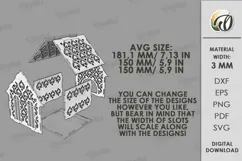 Christmas House Lanterns Laser Cut. Candle Holder SVG Product Image 3