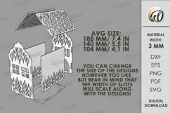 Christmas House Lanterns Laser Cut. Candle Holder SVG Product Image 3