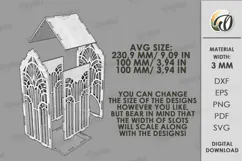 Christmas House Lanterns Laser Cut. Candle Holder SVG Product Image 2