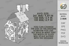 Christmas House Lanterns Laser Cut. Candle Holder SVG Product Image 3