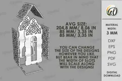 Christmas House Lanterns Laser Cut. Candle Holder SVG Product Image 2