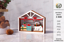 Christmas Houses Bundle Laser Cut. Christmas Stand Decor SVG Product Image 7