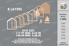 Christmas House Laser Cut. Christmas Stand Decor SVG Product Image 2