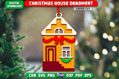 Gingerbread House Ornament Laser Cut | Christmas Tree Toy Product Image 1