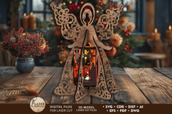 Christmas Angel Lantern - Nativity Candle Holder Design Product Image 6