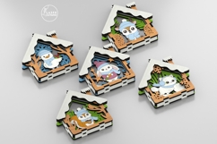 Christmas Animal Ornaments Set of 9 - House-Shaped Laser Cut Product Image 12