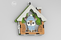 Christmas Animal Ornaments Set of 9 - House-Shaped Laser Cut Product Image 6