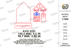 Christmas Houses Bundle Lasercut. Christmas Stand Decor SVG Product Image 2
