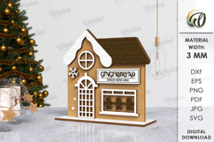 Christmas Houses Bundle Lasercut. Christmas Stand Decor SVG Product Image 12