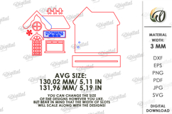 Christmas House Laser Cut. Christmas Stand Decor SVG Product Image 2