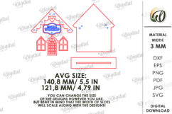 Christmas House Laser Cut. Christmas Stand Decor SVG Product Image 2
