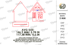 Christmas House Laser Cut. Christmas Stand Decor SVG Product Image 2