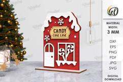 Christmas Houses Bundle Lasercut. Christmas Stand Decor SVG Product Image 8