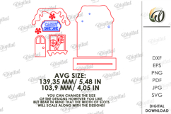 Christmas House Laser Cut. Christmas Stand Decor SVG Product Image 2