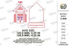 Christmas House Laser Cut. Christmas Stand Decor SVG Product Image 2