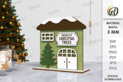 Christmas Houses Bundle Lasercut. Christmas Stand Decor SVG Product Image 10