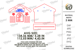 Christmas House Laser Cut. Christmas Stand Decor SVG Product Image 2