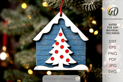 Christmas House Tree Ornaments Bundle Laser Cut Product Image 4